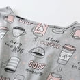 thumbnail image 3 of Defitshape Women's Short Sleeve Nightgown Cute Crew Neck Nightwear Sleepshirt Mini Sleep Lounge Dress Printed Patterned Sleepwear Cartoon Cotton Grey Cup X-Large, 3 of 5
