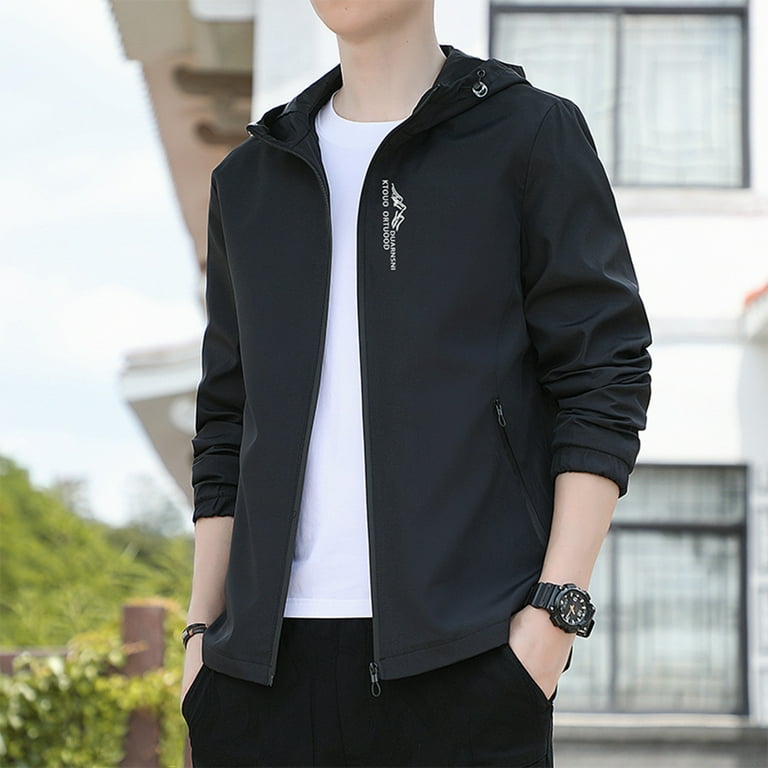 福袋 オンライン Jackets Sports HSMQHJWE For Casual Men Jacket Rain 5X Men Clothing