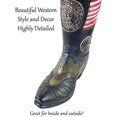 thumbnail image 6 of Urbalabs Western USA Flag Army Cowboy Boot Vase 10 Inch Black Green Military Cowboy Boot Flower Vase Decorative Cowboy Boots Vases Home Office Rustic Decor Country Living Wedding Centerpiece, 6 of 7