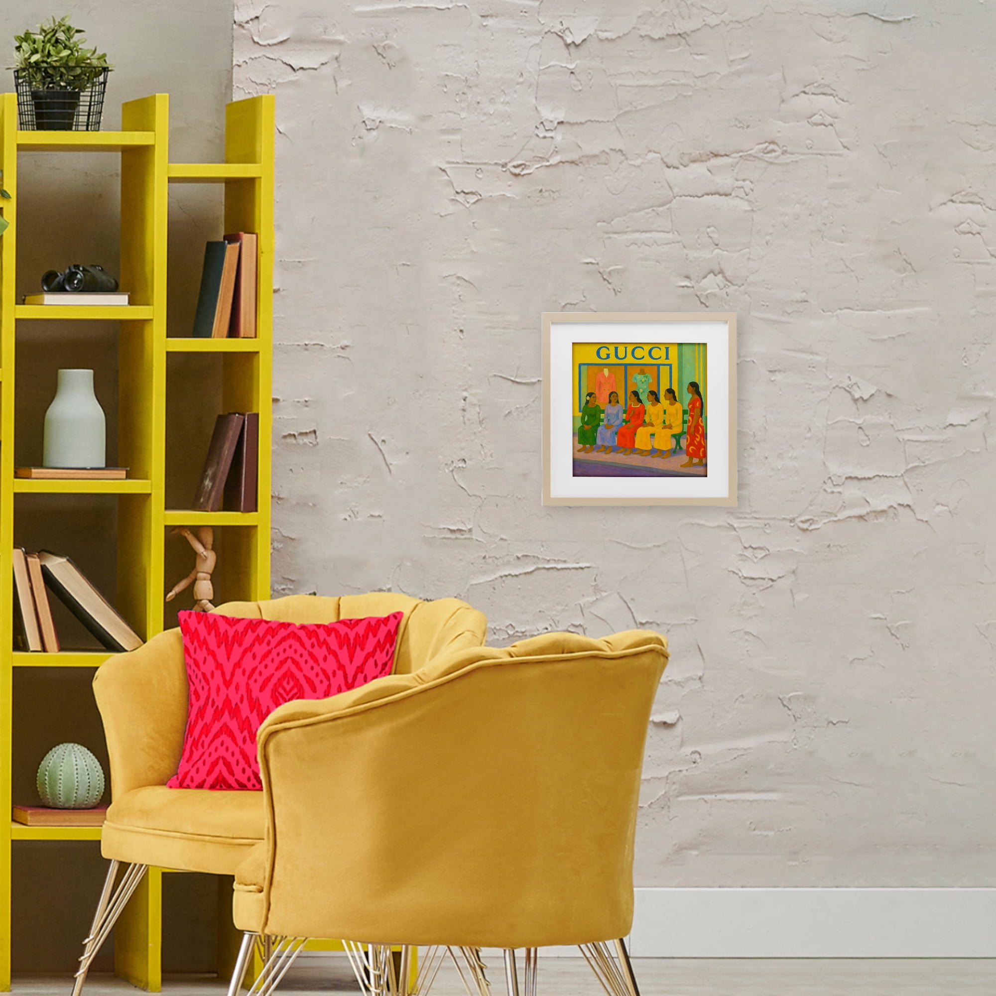 Stupell Industries Gaugin Style Glam Birch Framed Print Under Glass, design by Grotto Studios