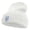 White, variant on World Whale Day Embroidered 12 inch Acrylic Blank Cuff Long Beanie - Black OSFM
