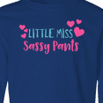 thumbnail image 4 of Inktastic Little Miss Sassy Pants, Sassy, Sassy Girl, Hearts Long Sleeve Youth T-Shirt, 4 of 5
