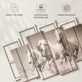 thumbnail image 6 of Elephant Stock Rustic White Horses Wall Art - Horizontal Multi Panel Canvas - Living Room Wall Decor - Animal Multi Panel - Beige And Brown Decor - 52" x 32", 6 of 8