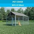 thumbnail image 4 of Coolaroo 90% UV Block Protection and Privacy Screen Shade Fabric for Pergolas, Porches, Gazebos, Pet Runs, Playpens and Chicken Coops, 6' x 15', Grey, 4 of 5