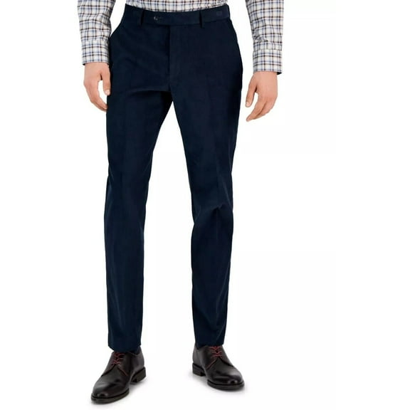 Tommy Hilfiger Men's Modern-Fit Solid Corduroy Pants Navy B4HP (36,30 in)