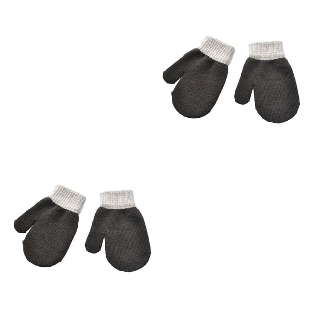 Sonducket 1 par de manoplas para niños, calentador de dedos de estilo Simple, accesorio de ropa, manoplas térmicas de Color sólido para niños para Café 2piezas Sonducket CBP388521