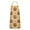 Yellow Highland Cow, variant on Blue Highland Cow Flower Butterfly Pattern Apron-Garden Aprons for Women with Pockets-Cotton Linen Waterproof Kitchen Cooking Gardening Aprons Adjustable for Kitchen,Cooking,BBQ and Salon 33x27 Inch