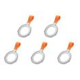 thumbnail image 1 of Soporte magnético para agarre de teléfono con anillo, rotación 360 para iPhone 15 (bucle plateado y naranja), 1 of 5