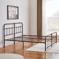 thumbnail image 4 of Katkuca Metal Bed Frame with Headboard & Footboard, Steel Slat Support Mattress Foundation, King Size, Purple Bronze, 4 of 8