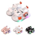 thumbnail image 4 of CAIVO Summer Soft Sole Walking Shoes Boys Girls Light Up Sandals Toddlers Kick Beach Shoes Cartoon Solid Color Sandals for Children, 4 of 4