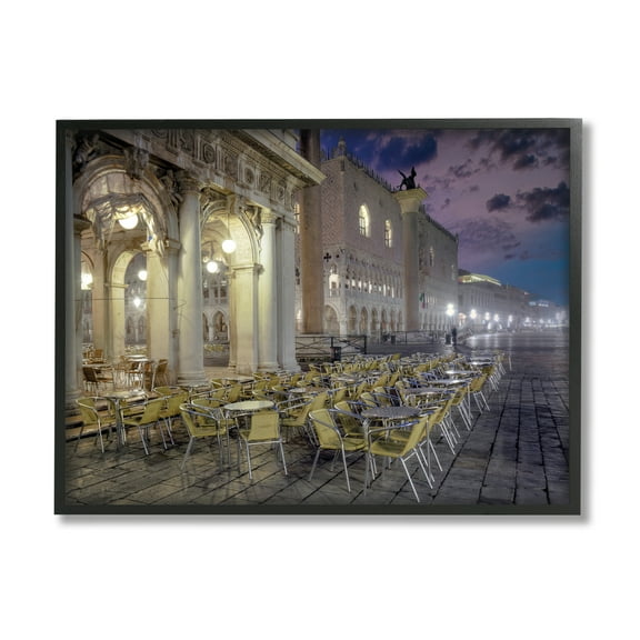 Stupell Industries Italian Pavilion Cityscape Historic European Architecture Abstract Photography Black Framed Art Print Wall Art, 11 x 14