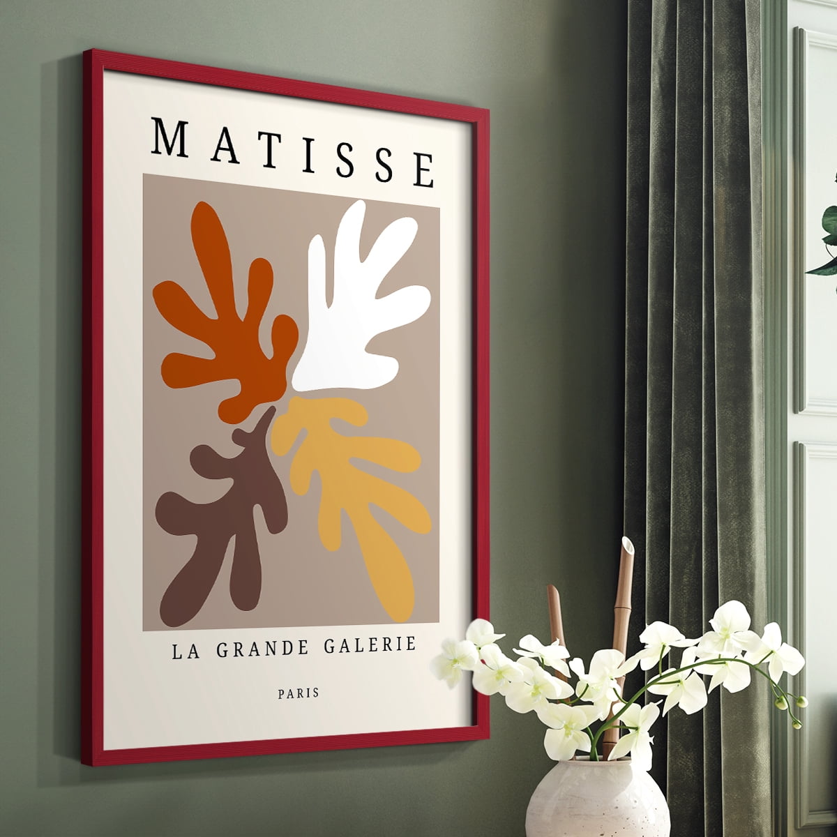 Matisse CCCLXXXVI in Red Solid Wood 11 x 14 Framed Print