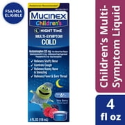Mucinex,Children's Night Time, Multi-Symptom Cold Relief, Mixed Berry Flavor, 4fl oz, Plastic Bottle