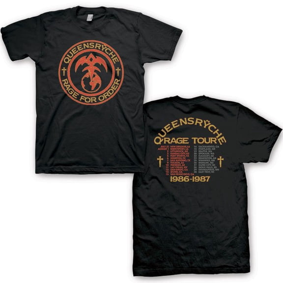 Queensryche Men's Rage For Order Tour T-Shirt Medium | Officially Licensed Merchandise