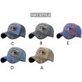 thumbnail image 2 of Gorra de béisbol para hombre con bordado vintage de tiburones, gorra de mezclilla lavada para mujer, sombrero de algodón para el sol, tamaño ajustable, 2 of 5