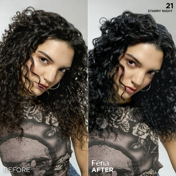 L'Oreal Paris Feria Hair Color, 21 Starry Night Bright Black