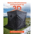 thumbnail image 6 of KFFKFF Portable Outdoor Sauna Tent for Four, Durable Oxford Fabric & Carbon Steel Frame, Quick Assembly for Camping, Backyard, or Home Use (Black), 6 of 9