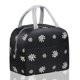 thumbnail image 1 of Lunch Bags Insulated Lunch Cooler Bags with Front Pocket Portable Thermal Leakproof for Men Adults Girls Kids Work Outdoor Picnic (Black-Daisy), 1 of 3