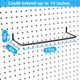 thumbnail image 4 of Paper Towel Holder for Pegboard, Extendable, Fit Any Standard Pegboard, 2 Packs, Black, 4 of 4