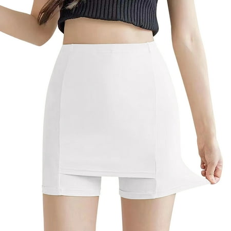 MSJUHEG Leggings For Women Womens Leggings Leggings Front Crotch Slip Shorts Under Dresses Smooth Boyshorts Underwear Thigh Panties Shorts For Matching Skirts Dresses Leggings High Waisted White L