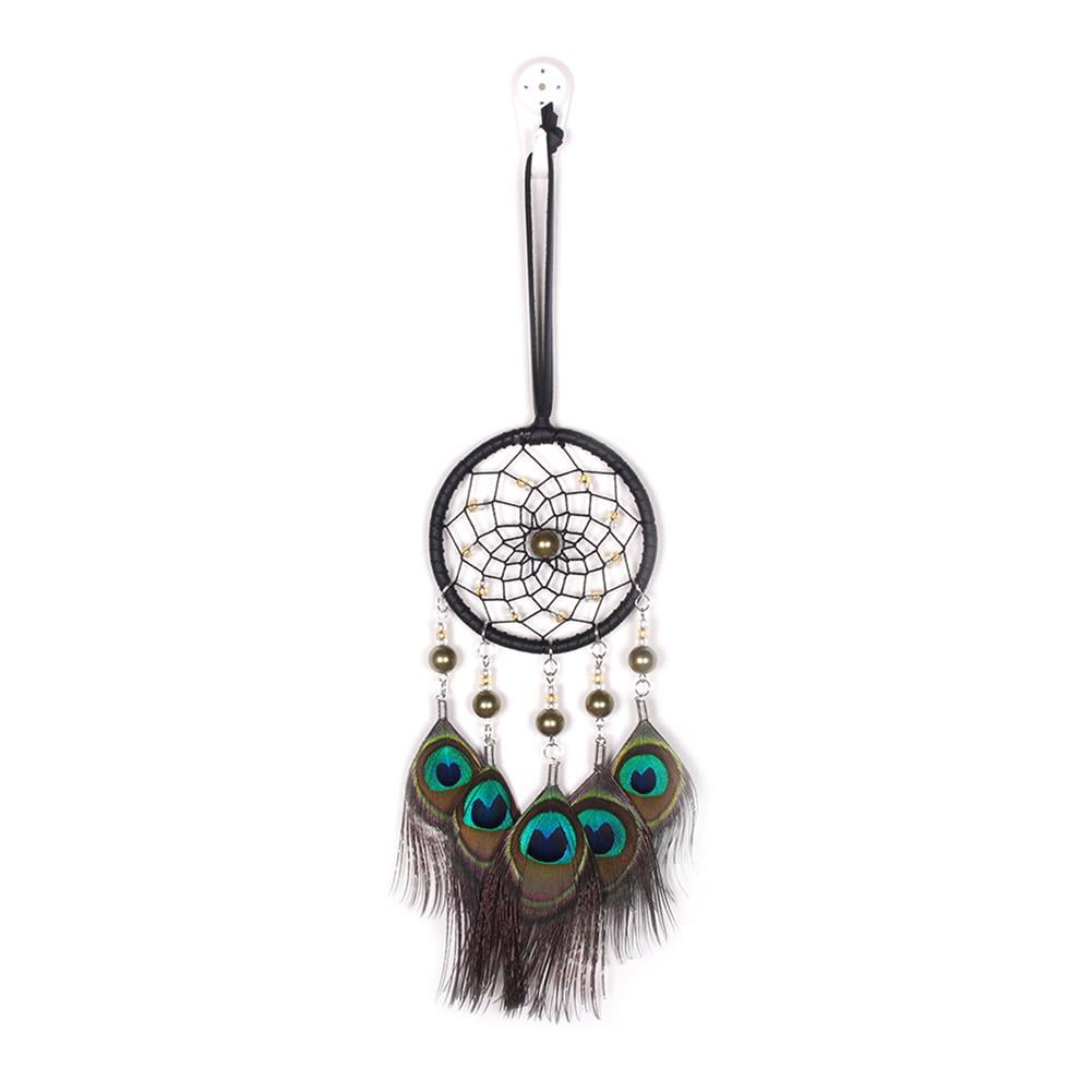 Large Peacock Feathers Dream Catcher Kids Dreams Native American Home Decor Love 