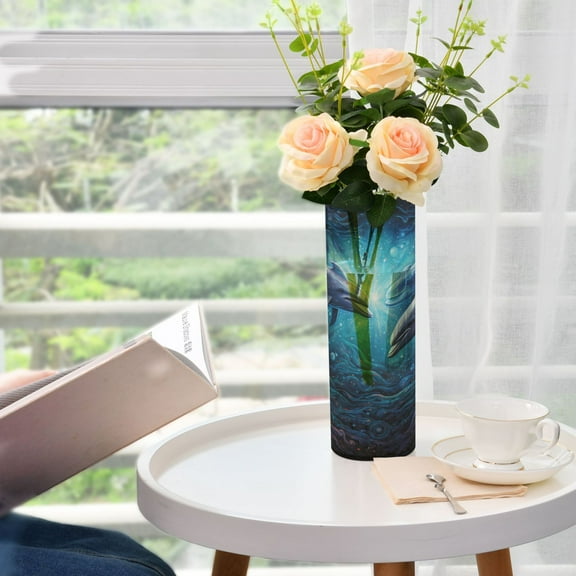 Dolphins Cave Sea Vases for Flowers Modern Decorative Vase Home Decor for Bedroom Kitchen Living Room Centerpieces