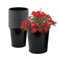 thumbnail image 2 of 6.2 in. x 6.7 in. Plant Pots Small Plastic Plants Nursery Pot/Pots Plant Container Seed Starting Pots Black (25-Pack), 2 of 4