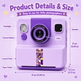 thumbnail image 3 of JoyStone Kids Instant Print Camera, Digital Camera for Kids with 180° Flip Lens, 2.4” Screen, 3 Paper Rolls, Birthday Gift for Kids, Purple, 3 of 12