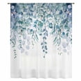 thumbnail image 2 of Teal Blue Eucalyptus Leaves Sheer Curtains 72 Inches Long, Spring Floral Summer Botanical Light Filering Curtains, Breathable Simi Curtain Privacy Drapes for Living Room Bedroom Window Treatment, 2 of 9