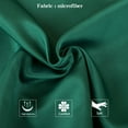thumbnail image 2 of Flxxie Satin Pillowcases with Zipper Silky Soft Sateen Pillow Cases Covers Set of 2 (Queen, Green), 2 of 5