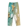 thumbnail image 4 of Kll Womens Starfish And Seashell Print Pajama Pants Soft Pajama Bottoms For Women Cozy Lounge Pants, 4 of 9