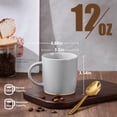thumbnail image 5 of Vesteel Coffee Mugs Set of 6, 12oz Ceramic Coffee Cups Set with Makeup Clay for Coffee Tea Milk, Mug Gifts for Thanksgiving Day Anniversary, Multi-color, 5 of 7