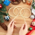 thumbnail image 4 of 10 Pcs Bamboo Floral Hoops Wooden Rings for DIY Crafting Macrame Rings Dream Catcher Rings for DIY Crafting Wedding Wreath Decor and Wall Hanging Craft, 4 of 7