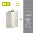 thumbnail image 4 of True Stainless Steel Flask for Whiskey, Vodka, Rum, Camping, Gifts, 8 oz, 4 of 8