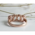 thumbnail image 4 of HeartsAndYou 3ct Natural Peach Morganite Four Stone Engagement Ring 100% 14k SOLID Rose Gold, 4 of 6