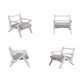 thumbnail image 5 of 1:12 , sofá, sillón, muebles, accesorios para fotos, hecha a mano, accesorios de decoración, Mini silla para balcón, Blanco Hugo Sillón de sofá de casa de muñecas, 5 of 5
