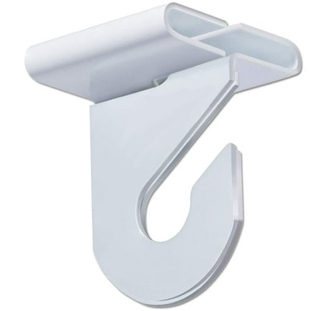 Pack of 50 Pairs - High Strength Aluminum Two Piece Ceiling Hooks for Drop-Ceiling T-Bars, 50 Right and 50 Left, White Enamel Finish, Holds up to 15 lbs. 1"W x 1 ½"H
