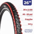thumbnail image 2 of Llanta para Bicicleta R26 x2.125 Negro Doble Linea Roja M, 2 of 4