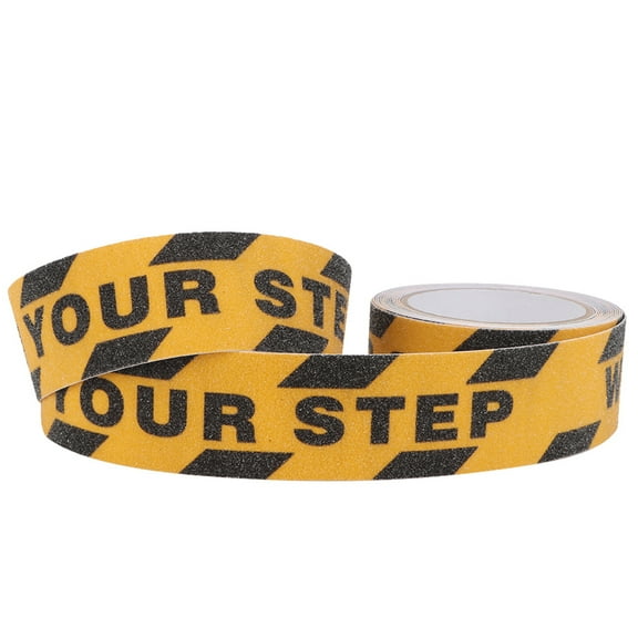 Watch Your Step Non slip Tape Floor Stair Step Anti Slip Abrasive Safety PVC Tape 5m