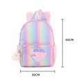 thumbnail image 5 of Mochila para niños, mochila de arcoíris para niña, mochila de unicornio de gran capacidad para niños, mochila de dibujos animados para niña, mochila de princesa pequeña para niña, 5 of 5