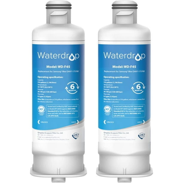 Waterdrop DA9717376B Refrigerator Water Filter, Replacement for