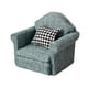 thumbnail image 2 of Sofá individual en miniatura, sillón decorativo de tela con almohada, para niños verde oscuro, 2 of 9