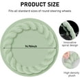 thumbnail image 2 of Fluffy Car Steering Wheel Cover, 15 Inches Anti-Slip Round Fuzzy Winter Steering Wheel Protector, Soft Warm Plush Steering Wheel Cover for Women Girls, Car Accessories (Green, Round), 2 of 10