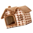 thumbnail image 1 of Linda Casa Para Gatos De Dibujos Animados, Acogedora Y Duradera Con 2 Puertas, Portátil Y Fácil De Limpiar, Refugio Cálido Para El Invierno, 1 of 7