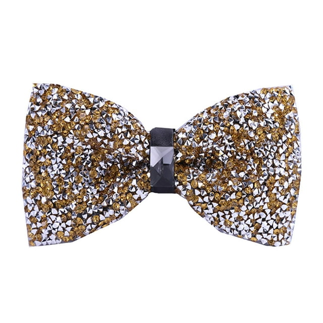 Qarigey Lazos de diamantes de imitación, lazos de cristal, corbata ornamental ostentosa, accesorio de ropa ajustable a la moda para banquetes y Accesorios de disfraces catorce