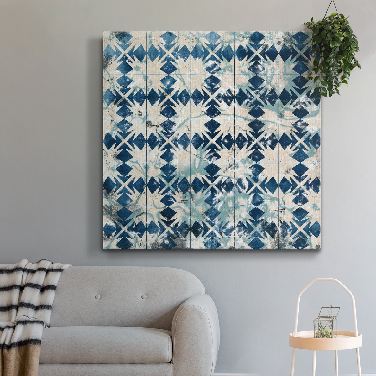 Wexford Home Tile-Dye VI-Premium Gallery Wrapped Canvas, 40" x 40" - Ready to Hang
