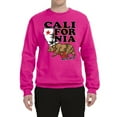 thumbnail image 2 of Wild Bobby, California Republic Cali Bear Pop Culture Unisex Crewneck Graphic Sweatshirt, Fuschia, 2XL, 2 of 3