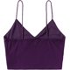 thumbnail image 2 of playera corta de punto acanalado sin mangas con cuello en V para mujer Violeta CH Violeta CH Xishao ropa, 2 of 2