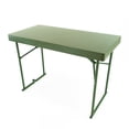 thumbnail image 2 of Folding Table and Chairs, Plastic Folding Table with Oxford Cloth Folding Chair 1.75" Combo Kit 2 Chairs, Portable Durable Plastic - Green, 2 of 4