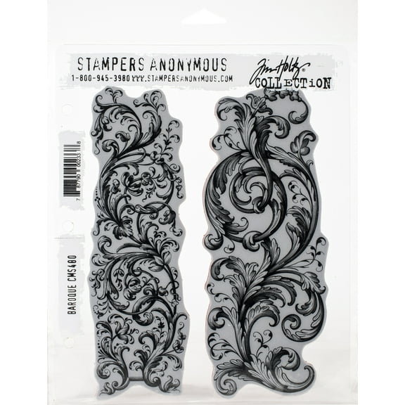 Tim Holtz Cling Stamps 7" x 8.5", Baroque